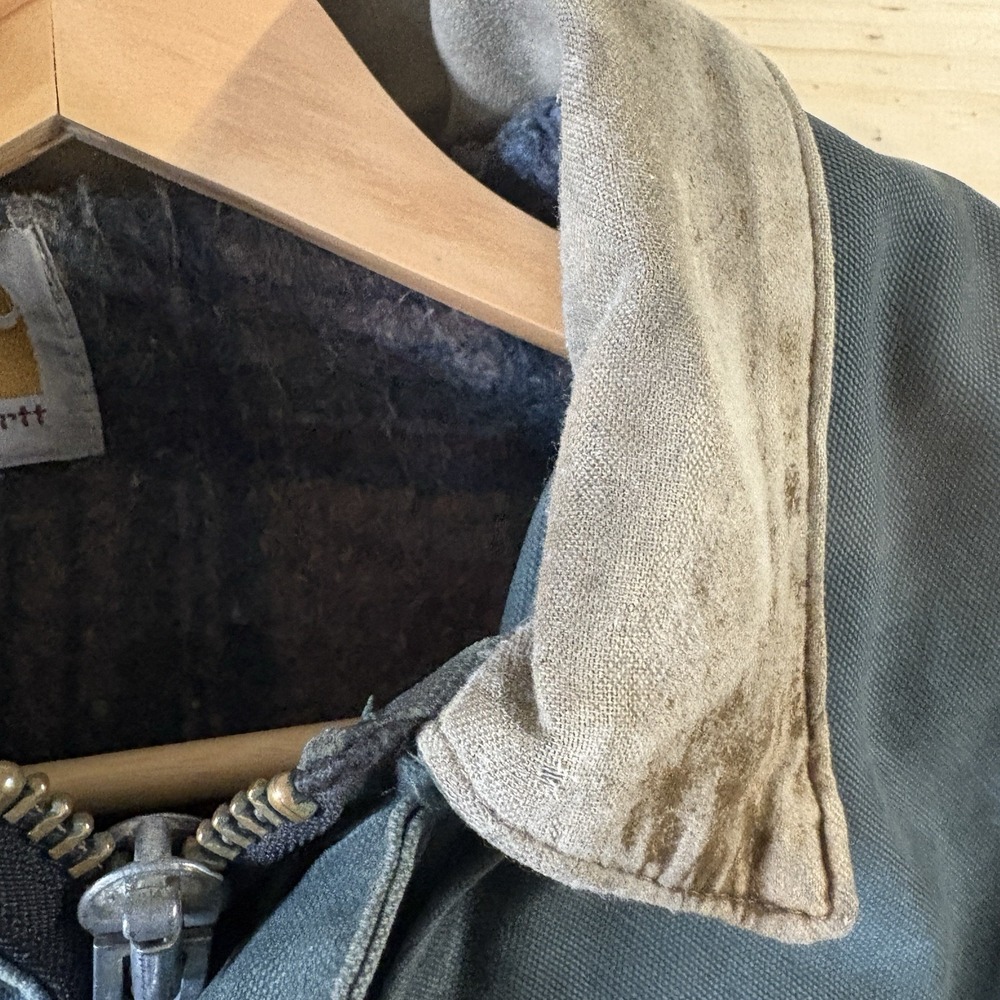 Vintage Carhartt Chore Work Jacket Coverall Full Zip Blanket Liner Large 2XL - Picture 15 of 16